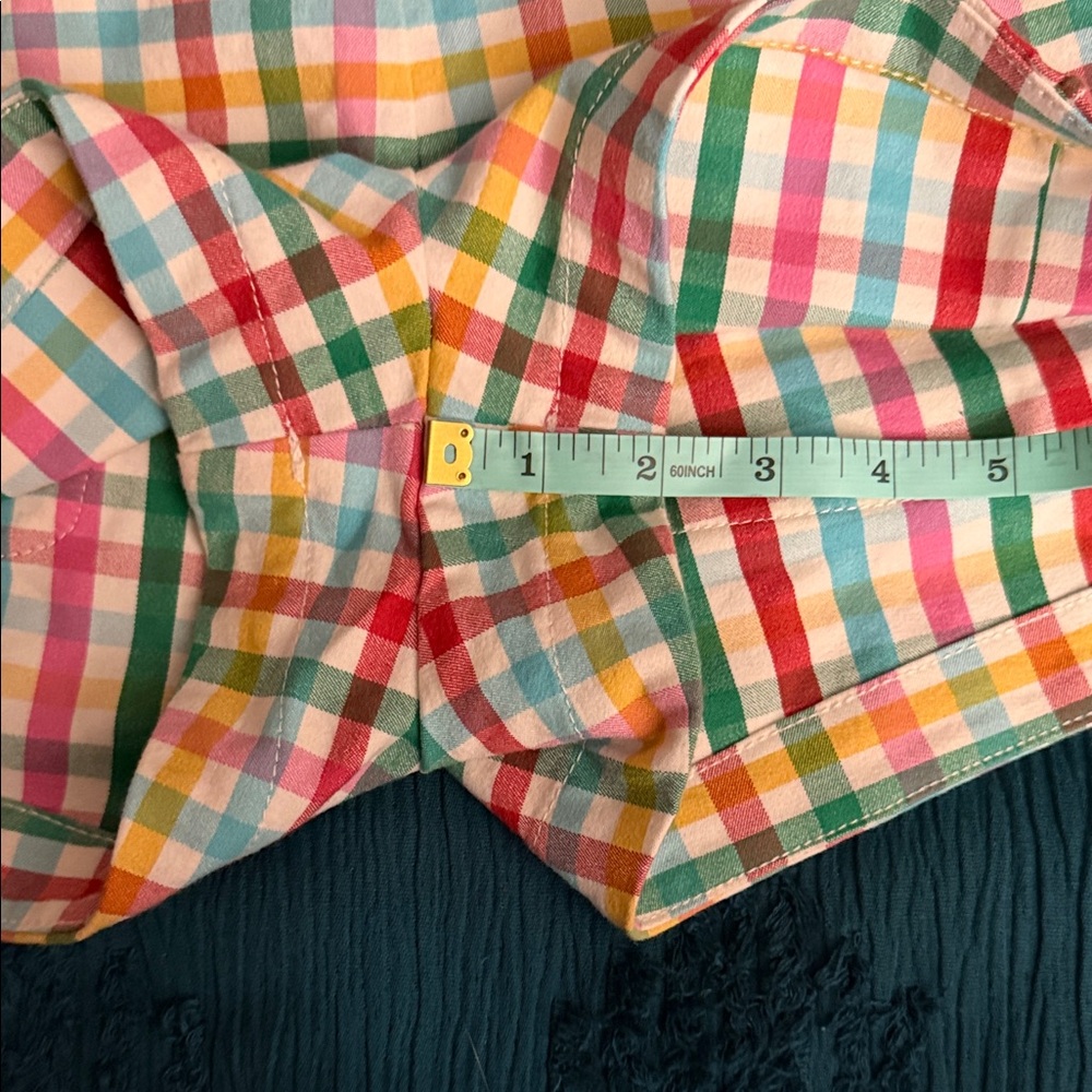Anthropologie Colorful Gingham High Waist Shorts - Picture 4 of 12